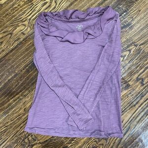 LOFT Women's Dusty Purple Long Sleeve Top